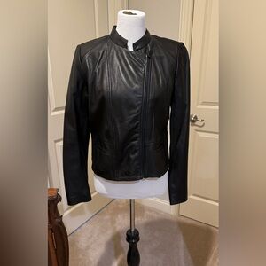 NWT Classiques Entier Soft Black Leather Jacket